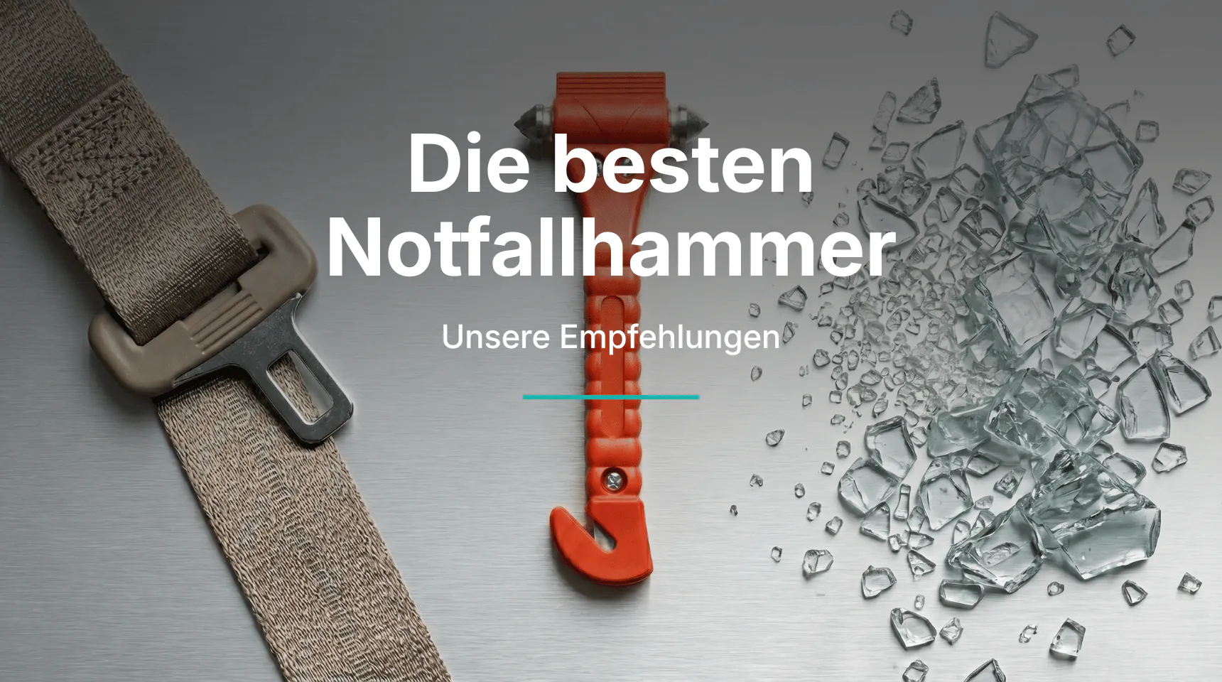 Notfallhammer mit Gurtschneider und Sicherheitsgurt zur Rettung aus Fahrzeugen | Alltagssicherheit