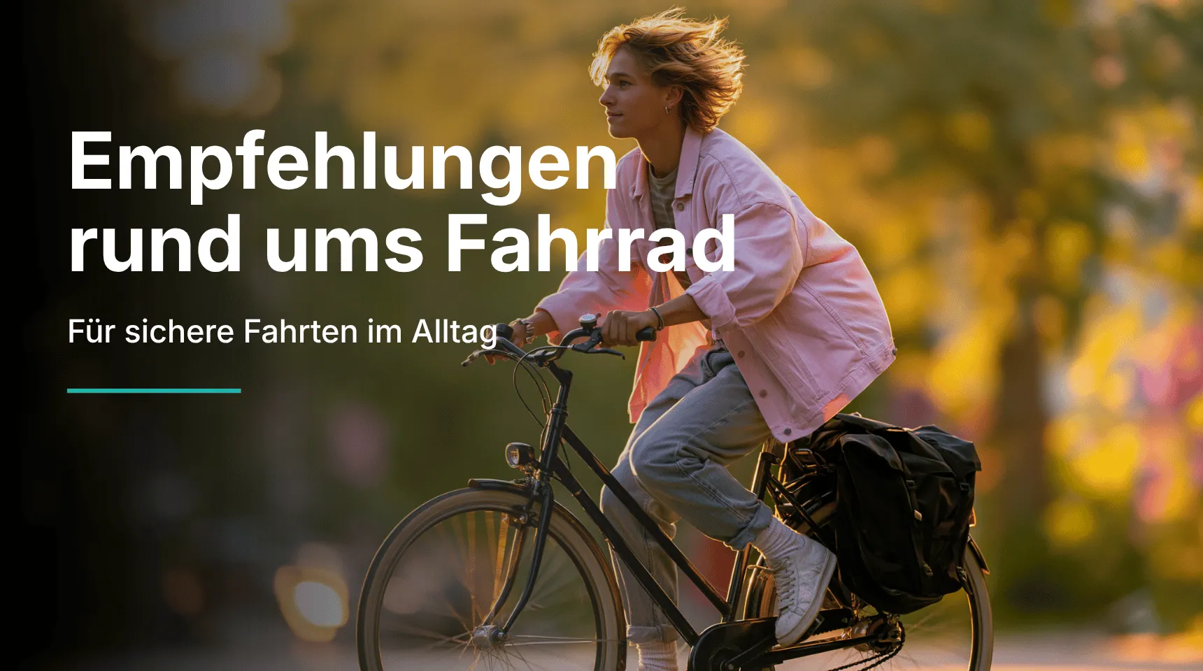 Empfehlungen rund ums Fahrrad mit Radfahrerin im Alltag | Alltagssicherheit