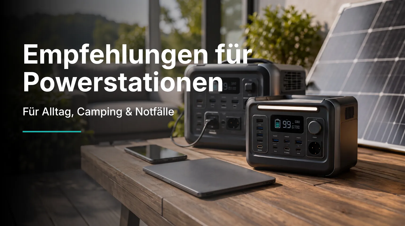 Powerstation-Empfehlungen mit tragbaren Powerstationen und Solarpanel | Alltagssicherheit