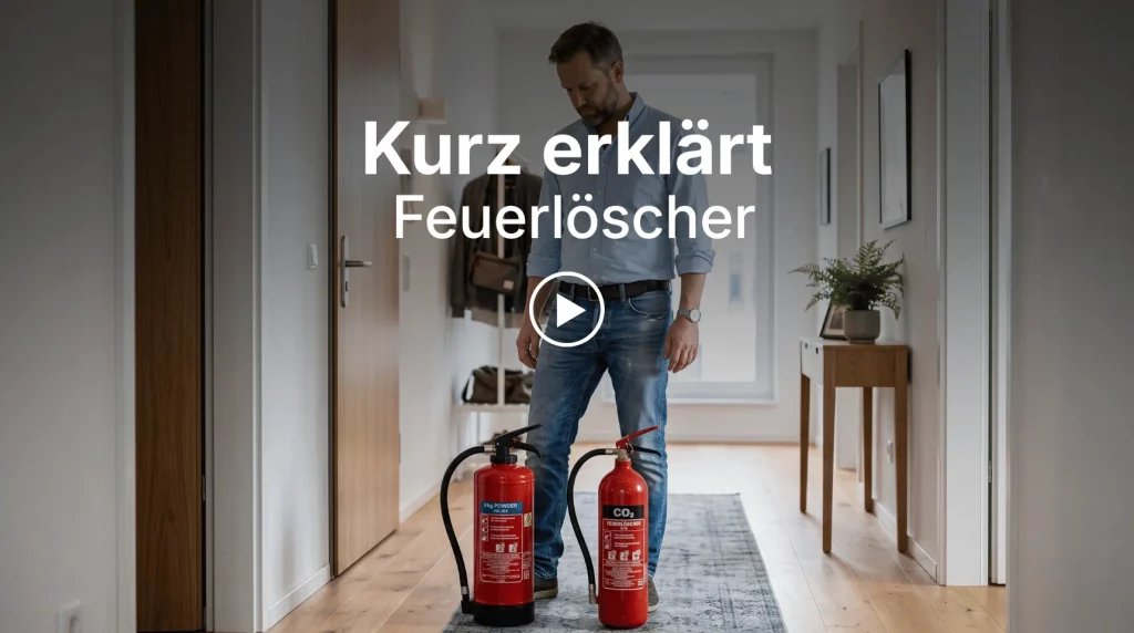 Kurz-erklärt-Video zur Auswahl des richtigen Feuerlöschers für zu Hause.