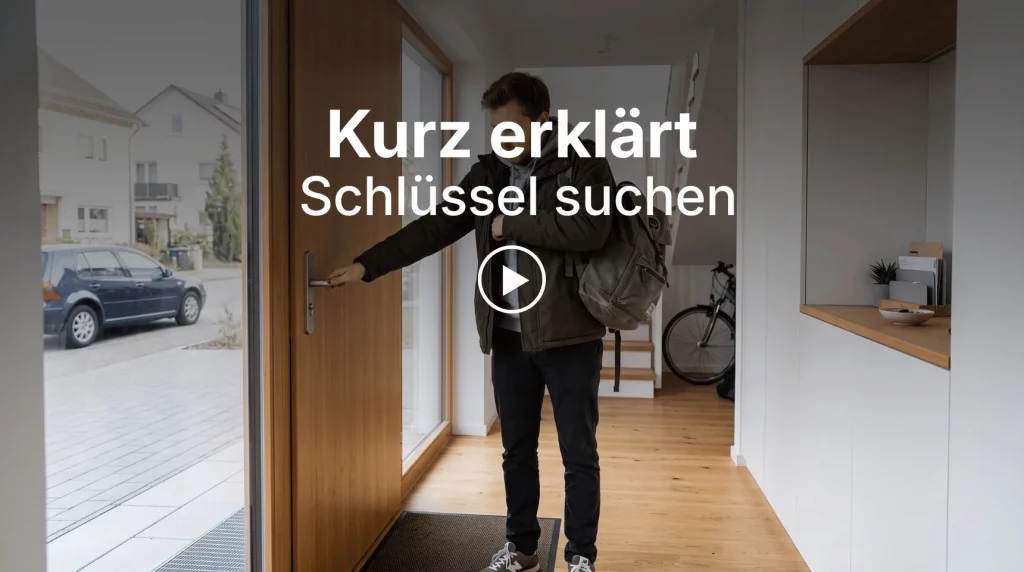 Titelbild der Kurz erklärt-Seite zum Thema Schlüssel suchen mit Bluetooth-Tracker.