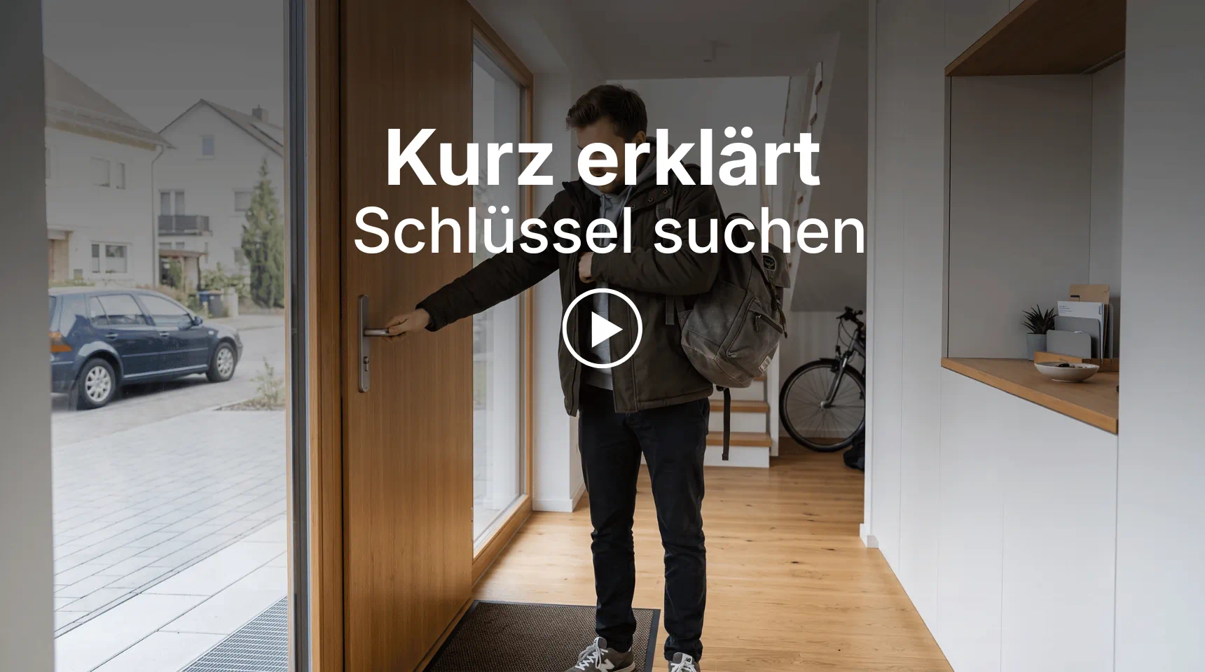 Titelbild der Kurz erklärt-Seite zum Thema Schlüssel suchen mit Bluetooth-Tracker.